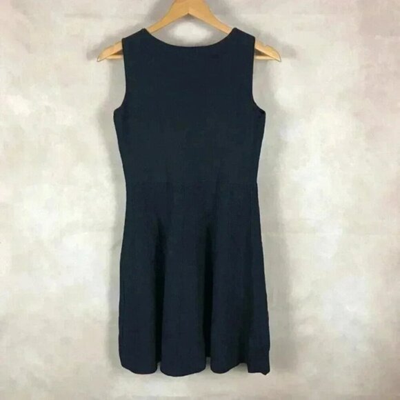 CHARTER CLUB Fit & Flare Ribbed Knit Black Dress P/S - Picture 6 of 12